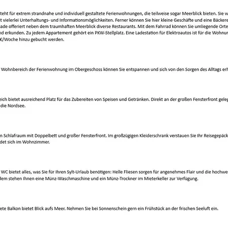 Schloss Am - Duenenstr 27, App 24 *